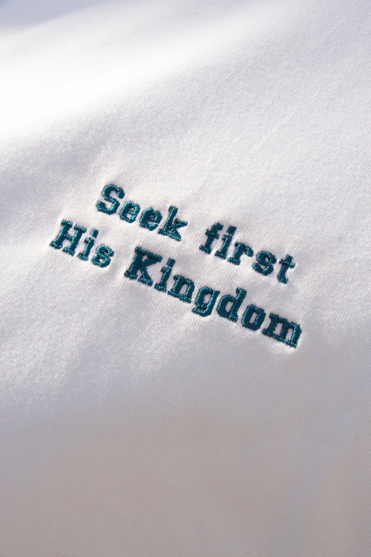 Seek First His Kingdom Unisex Oversized Fit Embroided Tee - Premium cotton