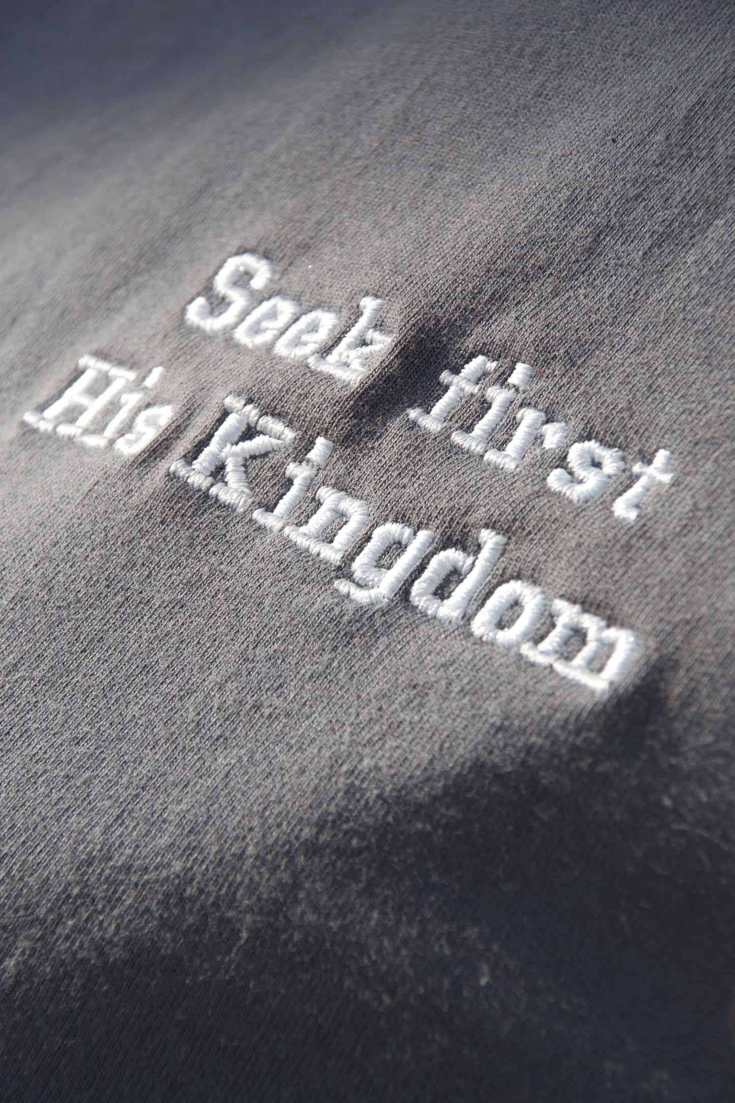 Seek First His Kingdom Unisex Oversized Fit Embroided Tee - Premium cotton