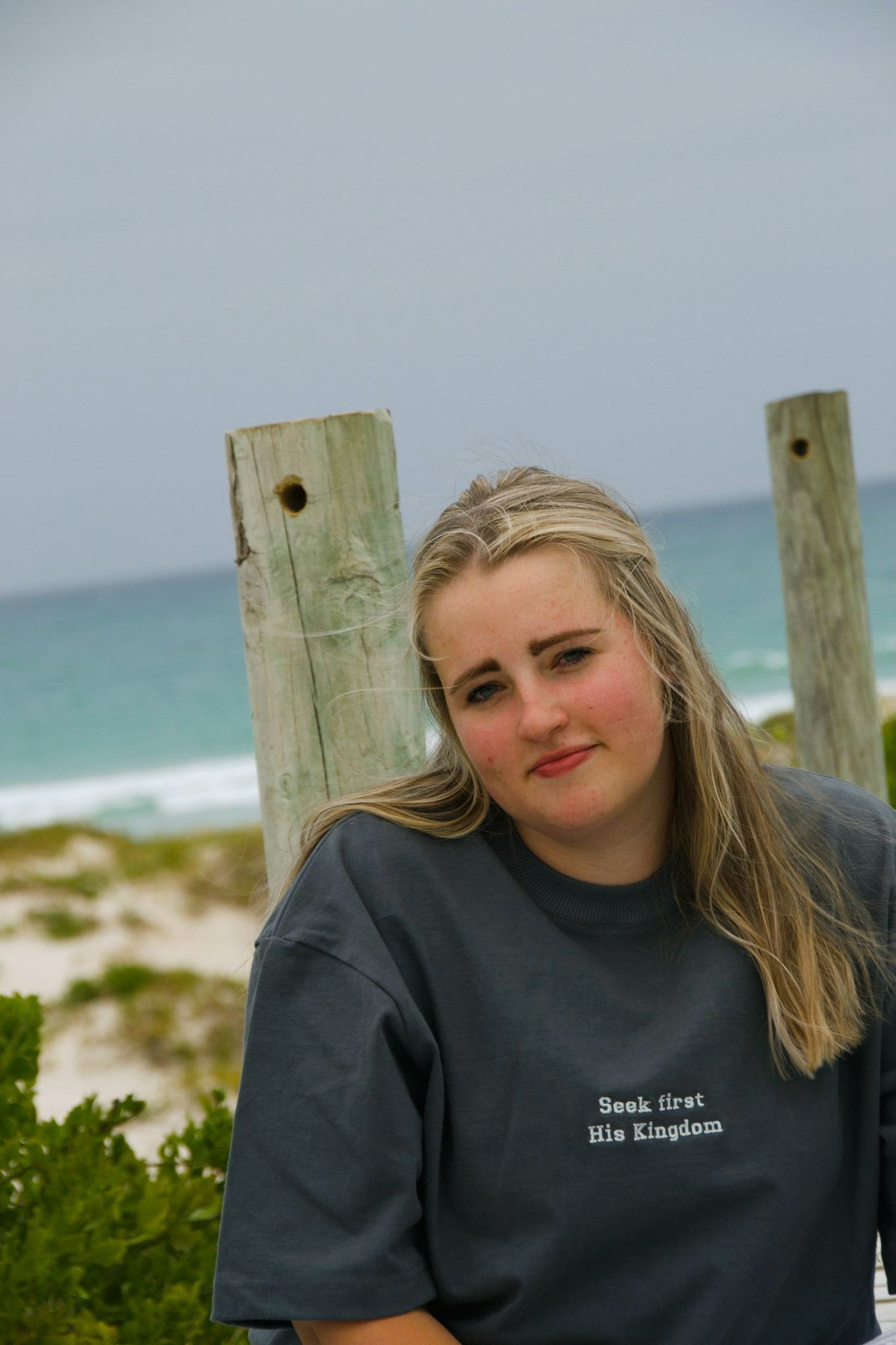 Seek First His Kingdom Unisex Oversized Fit Embroided Tee - Premium cotton