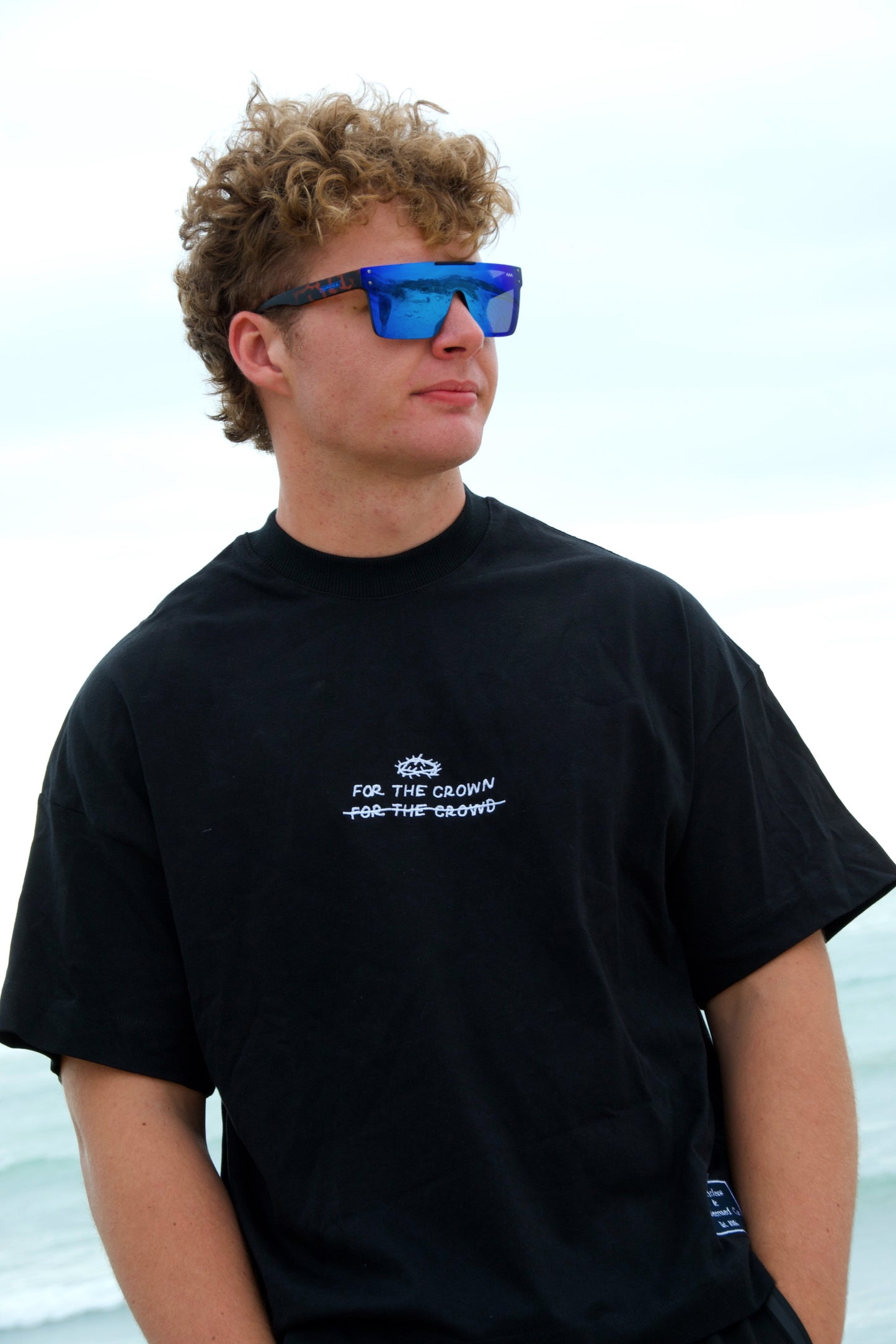 For The Crown Unisex Boxy Fit Embroidered Tee – Premium Cotton